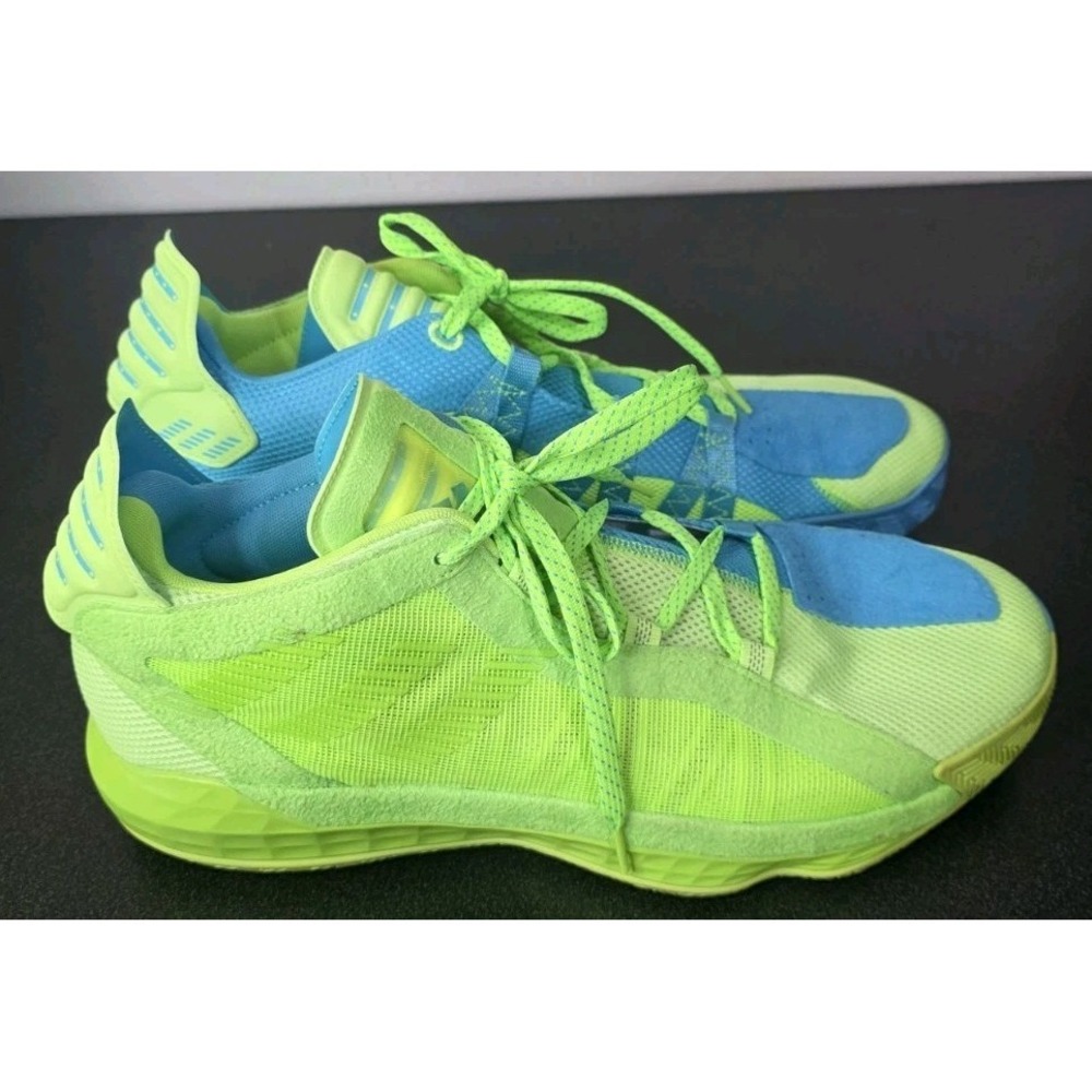 Adidas Dame 6 McDonald's All American Game Men Sz 14 Green Blue Sneaker EUC